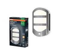 OSRAM ENDURA Style Plate Wall luz de pared con sensor y luz indirecta, LED exterior funcional, protección IP44, para entrada y fachadas