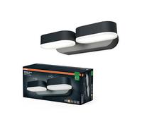OSRAM ENDURA Style set 2 mini focos gris oscuro, luz exterior LED con cabezal giratorio 340°, IP44, ideal para entrada