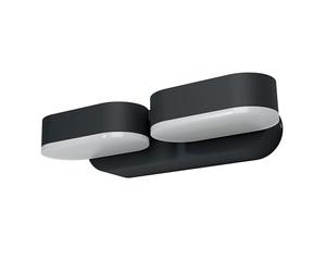 OSRAM ENDURA Style set 2 mini focos gris oscuro, luz exterior LED con cabezal giratorio 340°, IP44, ideal para entrada