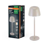 OSRAM ENDURA STYLE TABLE lámpara de exterior, 2,5W, 200lm, beige, lámpara de mesa, batería recargable, clase de protección IP54, regulación continua, función de memoria de brillo de la luz