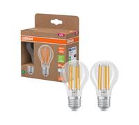OSRAM Energy Class con forma de bombilla clásica, 7,2 W / 1521 lm, EEK A, luz blanca fría (4000 K), CRI 80, fabricada en vidrio transparente sin plomo, casquillo E27, IP20, 60 mm de diámetro.