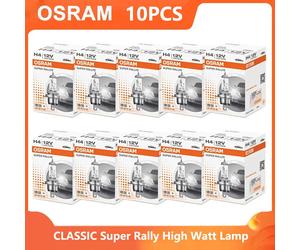 OSRAM-faro halógeno clásico para coche, lámparas auténticas de 100 K más brillantes de alto vatios, 12V, 3200 W, 80W, H1, H4, H3, H7 Super Rally, 10 piezas