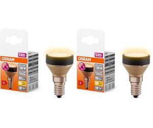 OSRAM Flat Lamp, lampada LED ultra-compatta e piatta con attacco E27, bianco caldo (2700K), economica con un consumo di 3.5W, dimmerabile in 3 fasi tramite interruttore a parete, confezione da 1