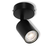OSRAM Foco de techo LED Spot Elemental GU10, redondo, negro, aluminio/acero, ajustable, compacto