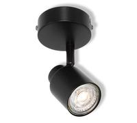 OSRAM Foco de techo LED Spot Primal GU10, redondo, negro, metal, ajustable, compacto, reemplazable