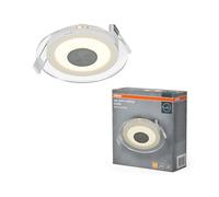 OSRAM Foco empotrable LED, acrílico transparente, 6 W, 2700 K, blanco | LED Spot Acrylic, Spot lights and ceiling spots, Blanco, 120 mm dia, 25000 h, Paquete de 1