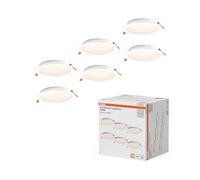 OSRAM Foco empotrable LED Essential 220 mm 18 W blanco, downlight blanco cálido 3000 K, foco de techo empotrable carcasa PP IP20