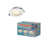 OSRAM Foco empotrable LED Essential IP44 Dim 97mm 4,5W metal, juego de 3 downlights para baño 240lm, blanco cálido 3000K