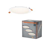 OSRAM Foco empotrable LED Essential Slim 225mm 22W Blanco, juego de 3 downlights 2000lm blanco cálido 3000K, foco de techo IP20