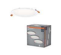 OSRAM Foco empotrable LED Essential Slim 225mm 22W Blanco, juego de 3 downlights 2000lm blanco frío 4000K, foco de techo IP20