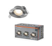 OSRAM Foco empotrable LED Spot Set, 4,9 W, CCT 2700-6500 K, foco de techo 120°, níquel satinado, orientable, IP20, juego de 3