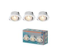 OSRAM Foco empotrable LED Spot Set CCT IP44 4,9 W Blanco 88 mm, juego de 3 para baño Click-CCT, 290 lm, 2700-6500 K