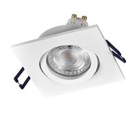 OSRAM Foco empotrable LED Spot Set cuadrado flexible blanco, 4,5 W 2700 K blanco cálido, aluminio, montaje con clic, juego de 3