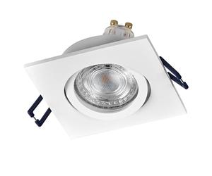 OSRAM Foco empotrable LED Spot Set cuadrado flexible blanco, 4,5 W 2700 K blanco cálido, aluminio, montaje con clic, juego de 3