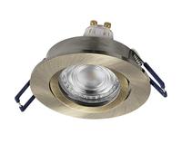 OSRAM Foco empotrable LED Spot Set de 4,5 W, latón verde, blanco cálido de 2700 K, aluminio, montaje con clic pivotante, juego de 3