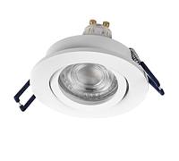 OSRAM Foco empotrable LED Spot Set flexible de 4,5 W, blanco cálido de 2700 K, aluminio, montaje giratorio con clic, juego de 3