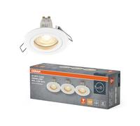 OSRAM Foco empotrable LED Spot Set GU10 4,5 W White Click, blanco cálido 2700 K, aluminio, fácil instalación con clic, juego de 3