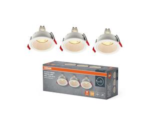 OSRAM Foco empotrable LED Spot Set GU10 Press 4,5 W Blanco, 400 lm 2700 K Blanco cálido, CRI≥80, acero-plástico, juego de 3
