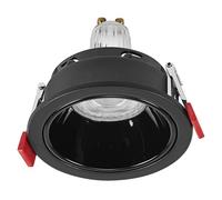 OSRAM Foco empotrable LED Spot Set GU10 Press 4,5 W Negro, Blanco cálido 2700 K, Acero-plástico, 35 mm de diámetro, juego de 3