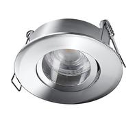 OSRAM Foco empotrable LED Spot Set IP65 Press 840 Cromo, 4,5 W, 4000 K blanco neutro, aluminio, para habitación húmeda, juego de 3