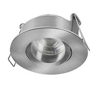 OSRAM Foco empotrable LED Spot Set IP65 Press 840 níquel satinado, 4,5 W, 4000 K, blanco neutro, para habitación húmeda, juego de 3