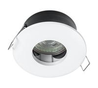 OSRAM Foco empotrado para techo con LED GU10 4.3W, luminaria en blanco, protección IP65 para baños e interiores, incluye accesorios completos de montaje y conexión