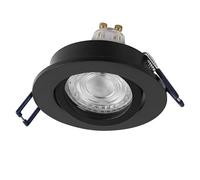 OSRAM Foco LED empotrable Spot Set de 4,5 W, negro, blanco cálido de 2700 K, aluminio, montaje con clic pivotante, juego de 3