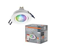 OSRAM Foco LED Smart Matter GU10 RGBW flexible blanco, 4,7 W, hogar inteligente, aluminio, cambio de color con control por aplicación