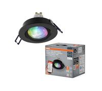OSRAM Foco LED Smart Matter GU10 RGBW flexible negro, 4,7 W, hogar inteligente, aluminio, cambio de color con control por aplicación