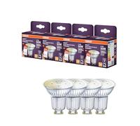 OSRAM Foco LED SMART PAR16 GU10, 4,7 W, ZigBee 3.0, regulable, blanco cálido de 2700 K, control mediante app, Alexa, Smart Home,4-Pack