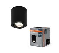 OSRAM Foco redondo de techo Spot Surface, negro, con casquillo GU10, puede equiparse con una lámpara normal o inteligente, ángulo de haz flexible, protección IP20
