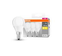 OSRAM gota LED E14 P40 4,9W 2.700K 470lm 3 ud EC:EPREL:523322