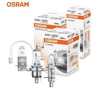 OSRAM H1 H4 H7 12V faro halógeno de coche línea Original repuestos 3200K blanco cálido lámpara auténtica bombilla automática hecha en China 1X
