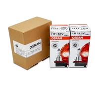 Osram H11 64211L+ DOT Bombilla Halógena Original Estándar 12V 55W 3800K PGJ19-2 Fabricada en Alemania/Pack de 2