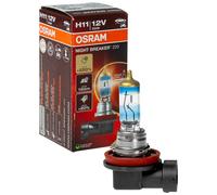 OSRAM NIGHT BREAKER 220, H11, 220% más brillo, lámpara de faro halógeno, 64211NB220, Caja plegable (1 lámpara