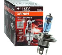 Osram Bombilla halógena H4 Night Breaker Ilimitado +110% más luz 4x