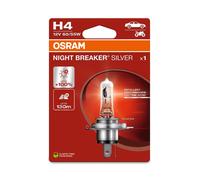 OSRAM H4 Halógeno 12V 60/55W P43t NIGHT BREAKER® SILVER Hasta +100% Modelo 2024