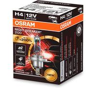 Osram H4 Night Breaker 200 12V 60 55W P43T Vehículo Motocicleta Sucesor El Laser