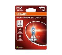 OSRAM NIGHT BREAKER LASER H7, +150% más brillo, lámpara de faro halógena, 64210NL-1BL, 12V, blister (1 lámpara)