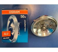 OSRAM HALOSPOT 111 Halógeno Alu 50W 12V 24° INUNDACIÓN 41835 FL G53 REGULABLE