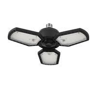 OSRAM Highbay Blade, lámpara de techo negra de aluminio con paneles ajustables, ofrece 60 W y 6500 lm de luz blanca neutra con 4000 K, rosca E27, 337,5mm Ø, IP20