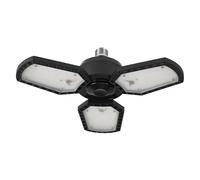 OSRAM Highbay Blade, lámpara de techo negra de aluminio con paneles ajustables, ofrece 40 W y 4300 lm de luz blanca neutra con 4000 K, rosca E27, 337,5mm Ø, IP20