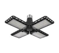 OSRAM Highbay Blade, lámpara de techo negra de plástico con paneles ajustables, ofrece 23 W y 2350 lm de luz blanca neutra con 4000 K, rosca E27, 231mm Ø, IP20