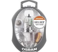 OSRAM kit de lámparas de repuesto H1/H7 ORIGINAL, faros halógenos y lámparas de señalización, turismos, CLK H1/H7, set completo de lámparas de repuesto (1 unidad)