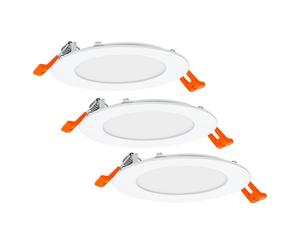 OSRAM kit luminarias empotradas con driver integrado, 3x120mm 3000K blanco plástico, IP20 uso interior, incluye accesorios montaje