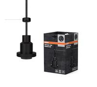 OSRAM Lámpara colgante Vintage 1906 PenduLum con casquillo E27, cable textil de 2 m, carcasa de aluminio, diseño industrial, color negro, sin bombilla.