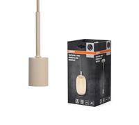 OSRAM Lámpara colgante vintage, beige, acero inoxidable, ideal para salones, diseño moderno, atractivo vintage, cable textil de 2 m, diámetro 100 mm, fácil de instalar