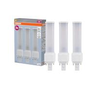 OSRAM Lámpara Compacta DULUX D26 LED 9W G24D-3 4000K | DULUX LED D26 EM & AC MAINS, LED Lamps, blanco, 35 mm dia, 30000 h, Paquete de 3
