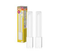 OSRAM Lámpara Compacta DULUX L18 LED 8W 2G11 3000K | DULUX LED L18 HF & AC MAINS, LED Lamps, blanco, 44 mm dia, 30000 h, Paquete de 2