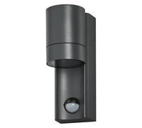 OSRAM ENDURA CLASSIC ISIDOR WS lámpara exterior, GU10, gris oscuro, aluminio, fácil instalación, iluminación indirecta, clase de protección IP65, sensor de luz diurna, detector de movimiento
